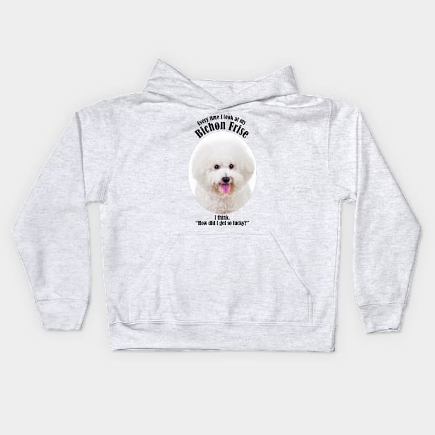 Lucky Bichon Kids Hoodie by You Had Me At Woof